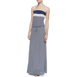 Soft Joie Christabel Striped-Jersey Strapless Maxi Dress M
